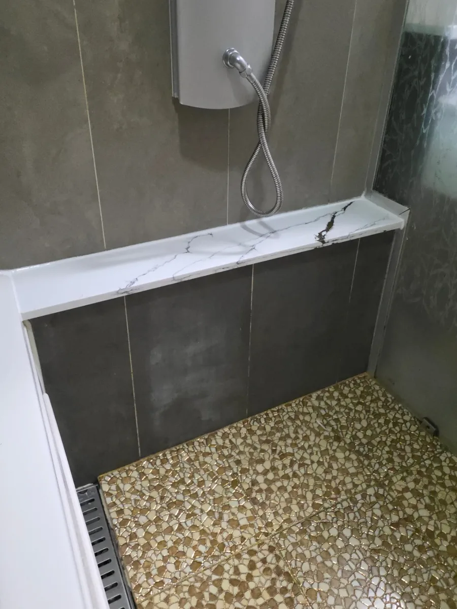 젠다이대리석 샤워부 벽 젠다이 작업 완료 실제 사진